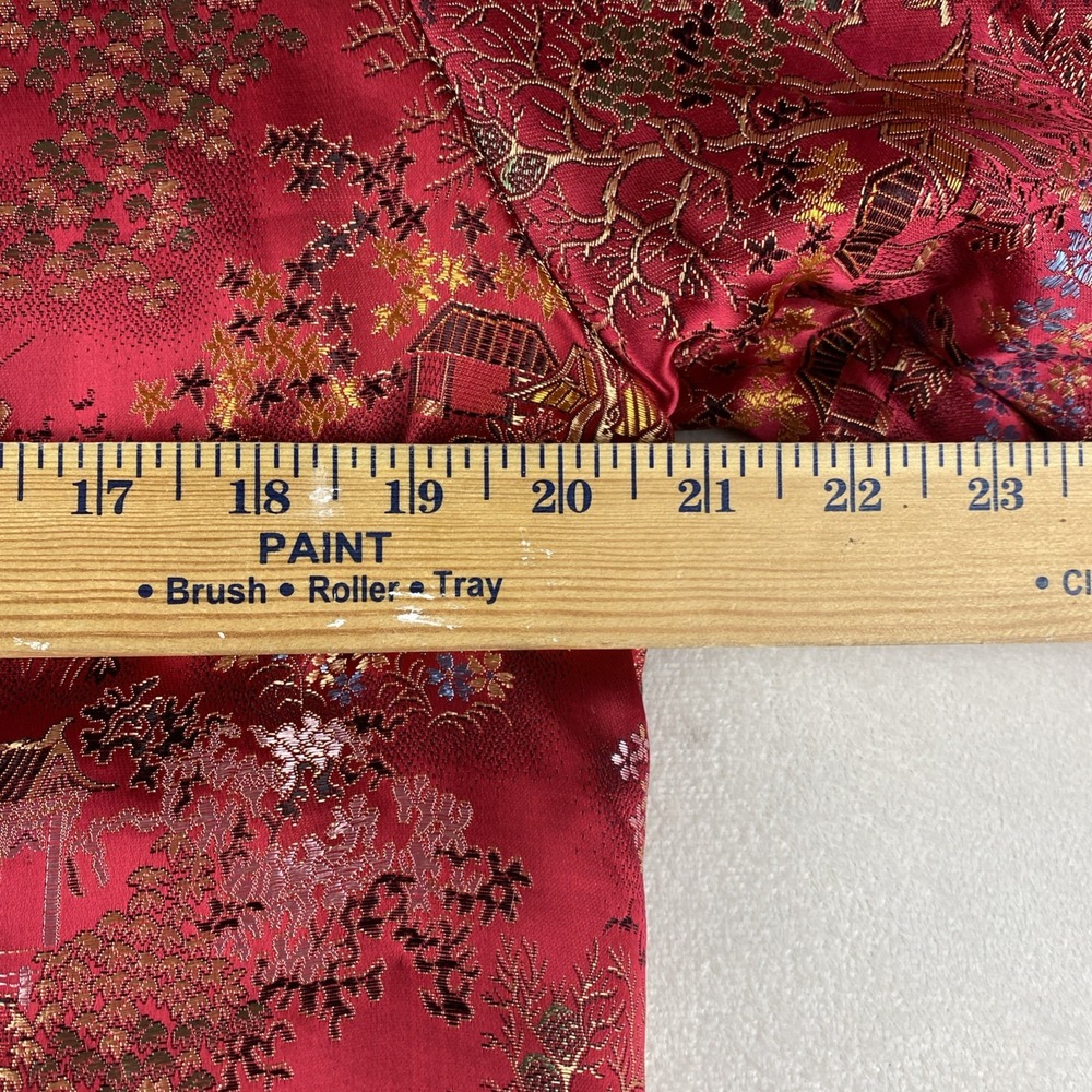 Kat Street Vintage Made in Hong Kong Chinese Asian Red Satin Jacket  Women's XL - Picture 9 of 13